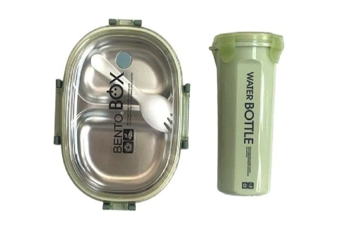 2 COMPARTMENT LUNCH BOX WITH BOTTLE