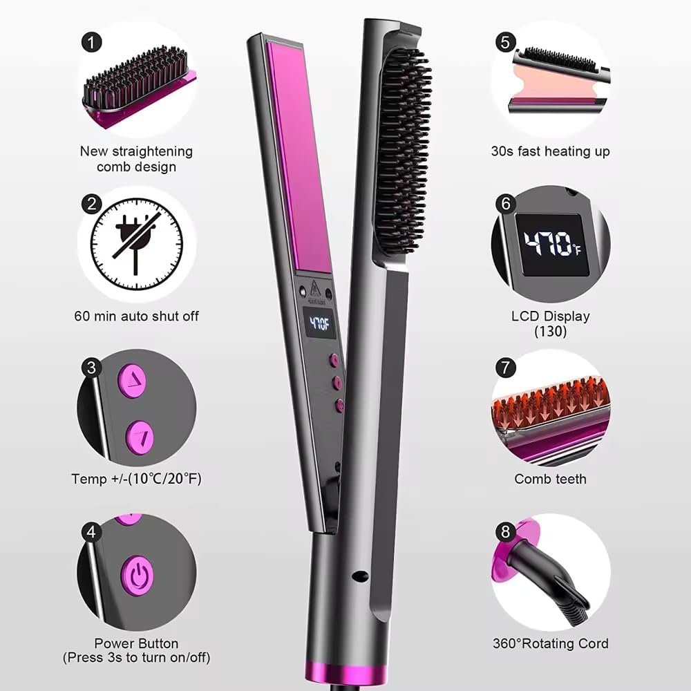 3 IN 1 HAIR STRAIGHTNER BRUSH 5