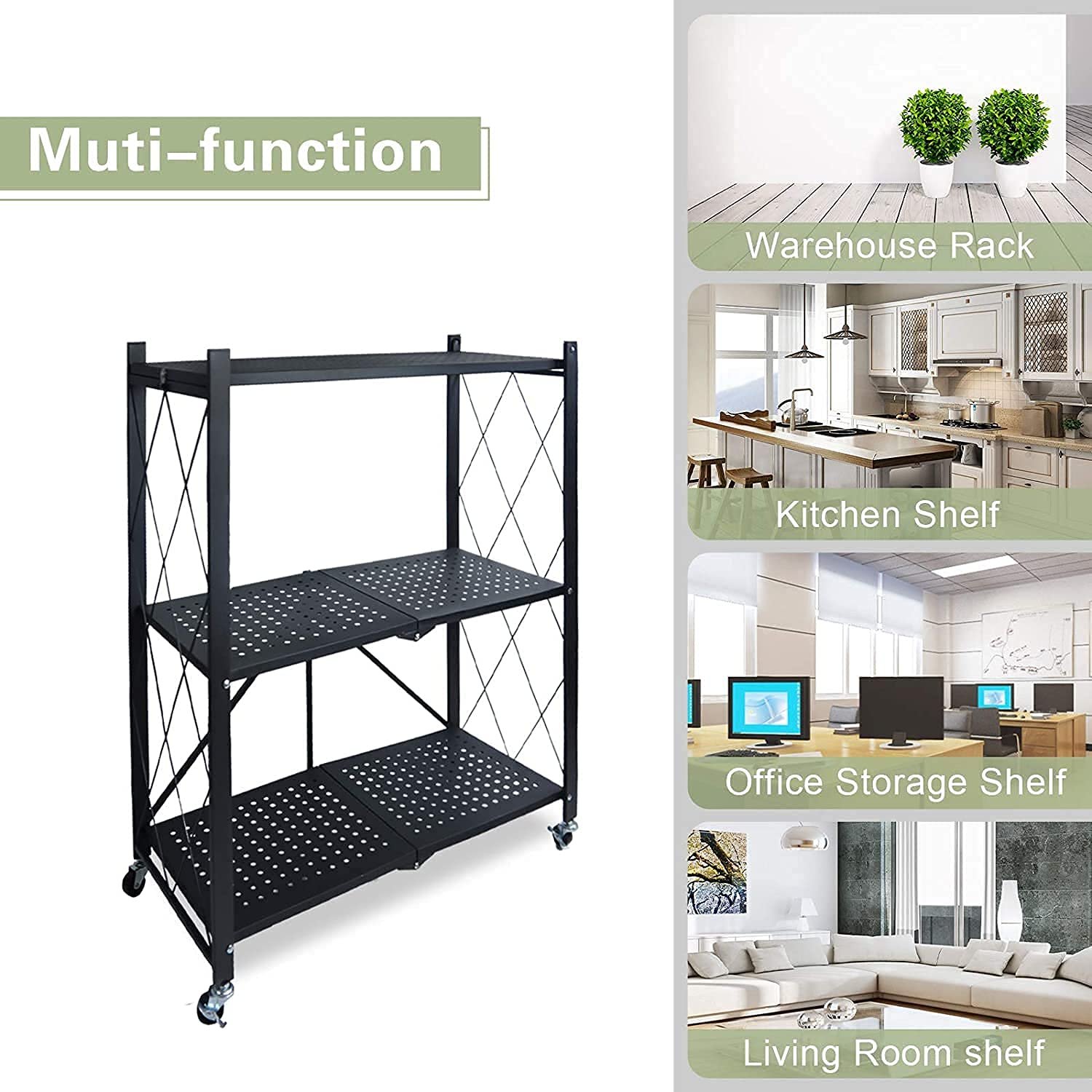 3 LAYER KITCHEN FOLDABLE RACK