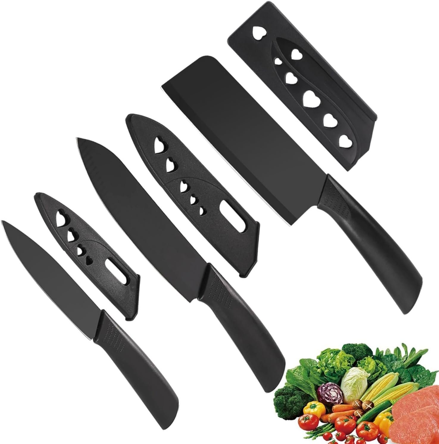 3PCS BLACK KNIFE 3