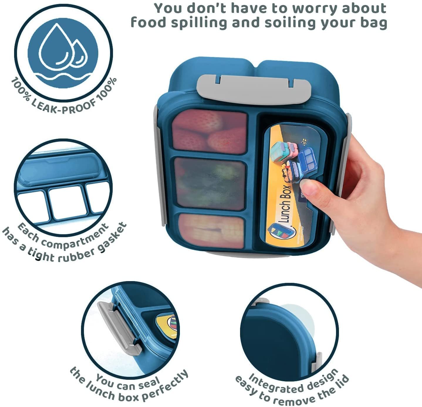 4 SECTION SQUARE LUNCH BOX 7