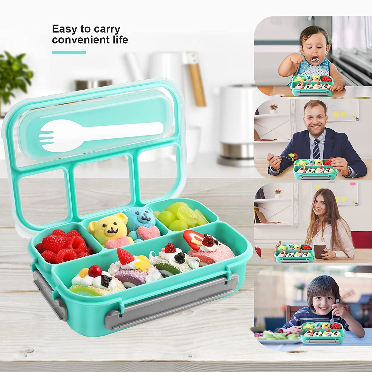 4 SECTION SQUARE LUNCH BOX 11