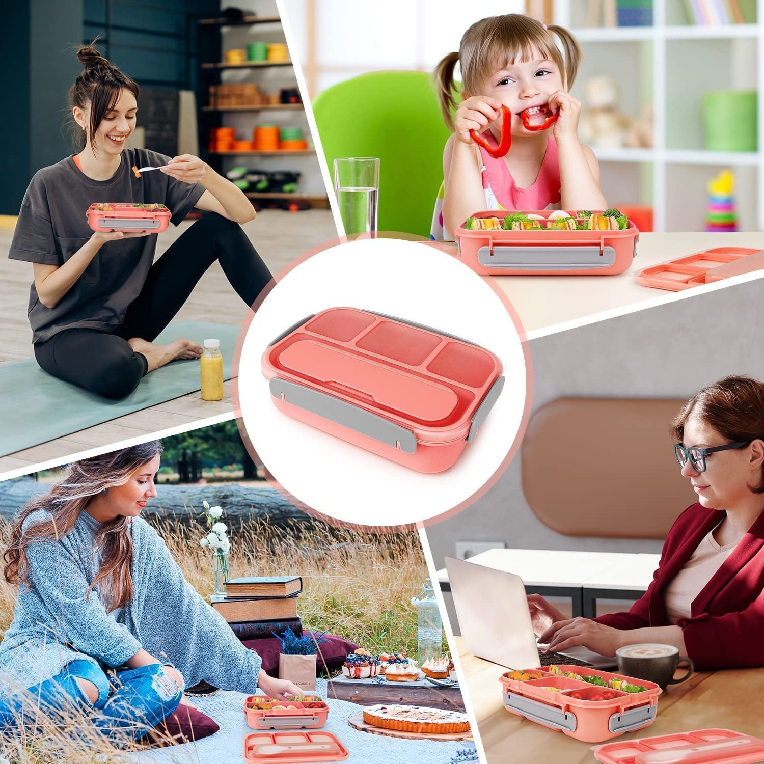 4 SECTION SQUARE LUNCH BOX 13
