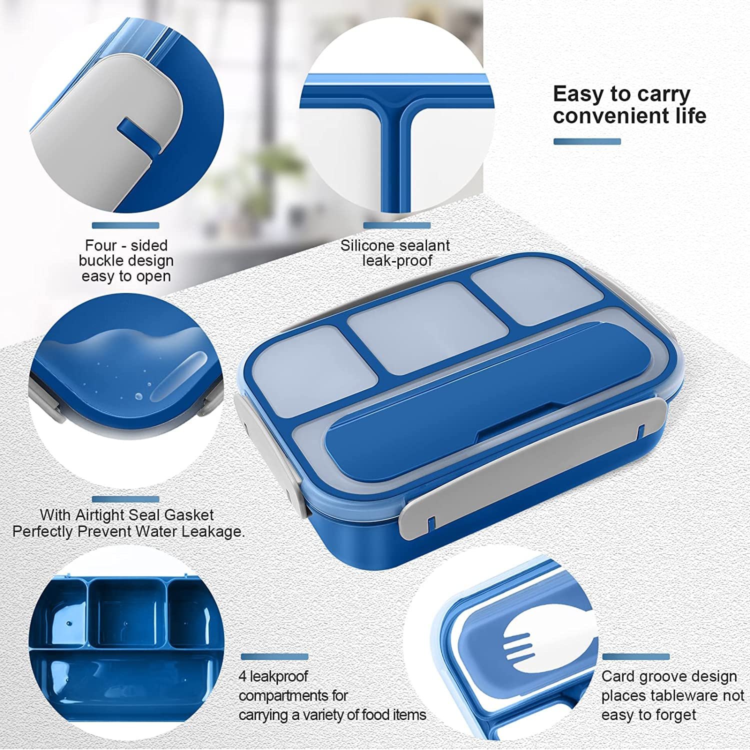 4 SECTION SQUARE LUNCH BOX 17