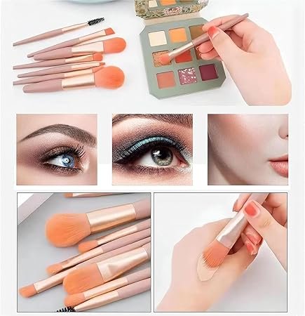 8 PCS MAKEUP BRUSH SET WITH BAG 13
