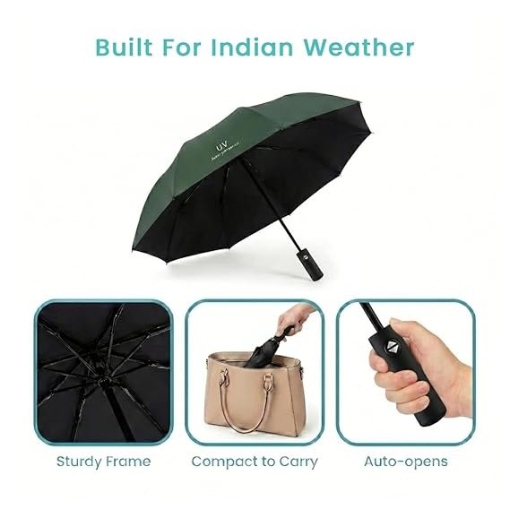 AUTOMATIC OPEN CLOSE UMBRELLA(GREEN) 10
