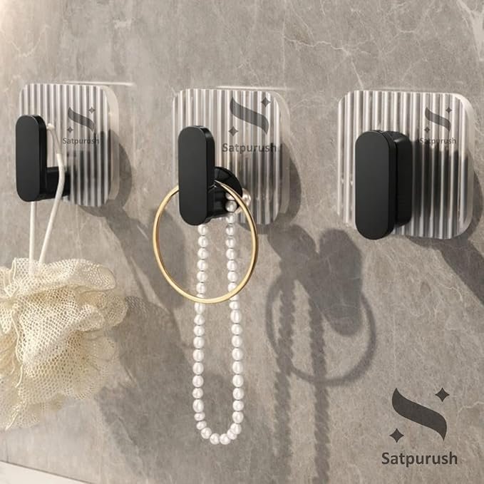 BLACK  WALL HOOK ( 4 PCS) 5