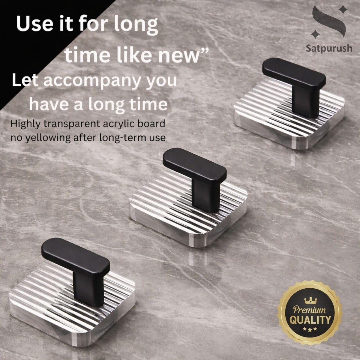 BLACK  WALL HOOK ( 4 PCS) 17