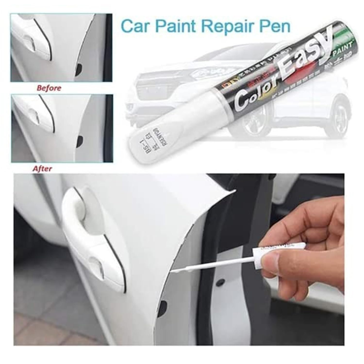 Car Scratch Remover Touch Up Paint Pen (WHITE) 3