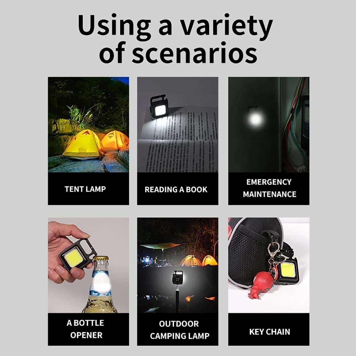 COB RECHARGEABLE KEYCHAIN LIGHT 21