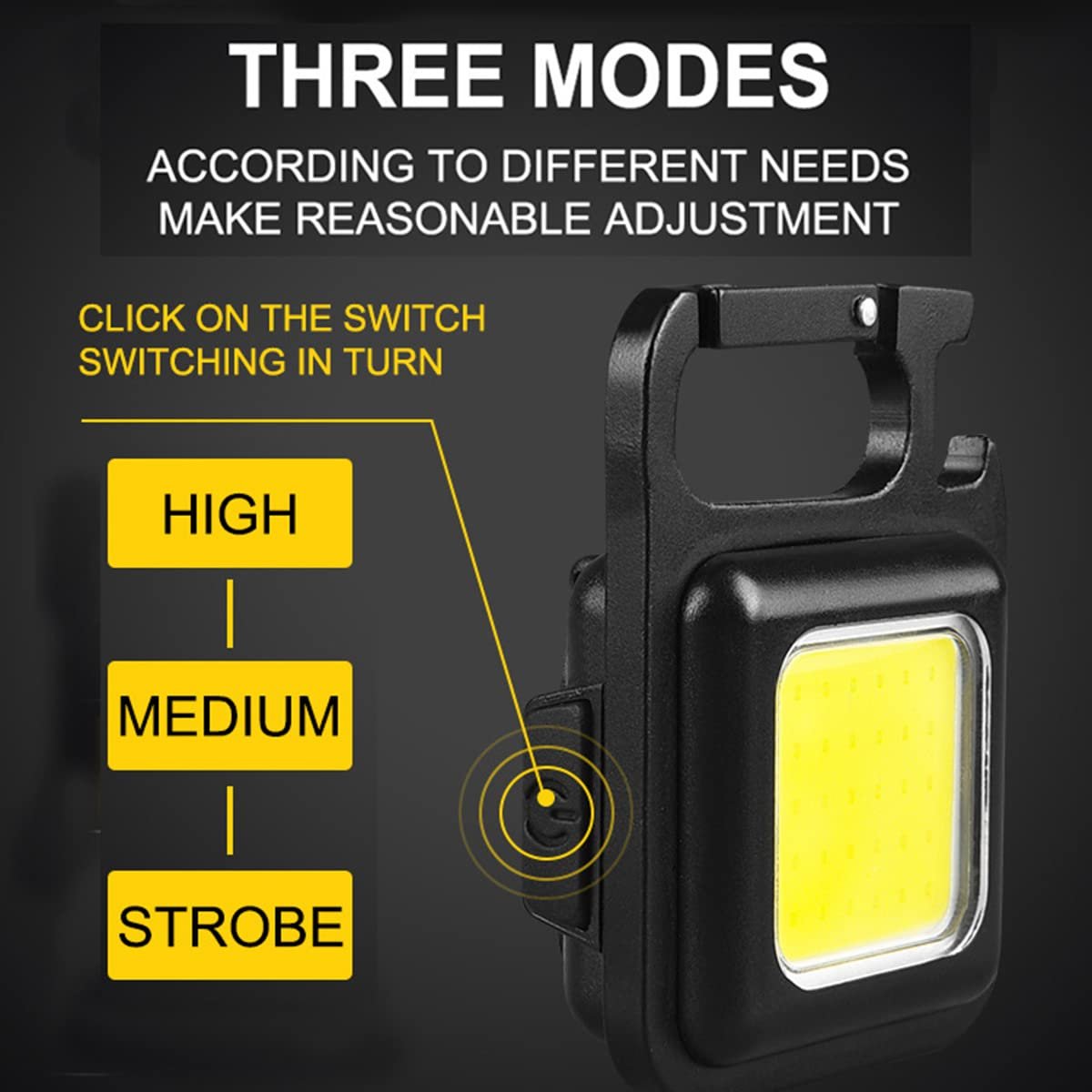 COB RECHARGEABLE KEYCHAIN LIGHT 3