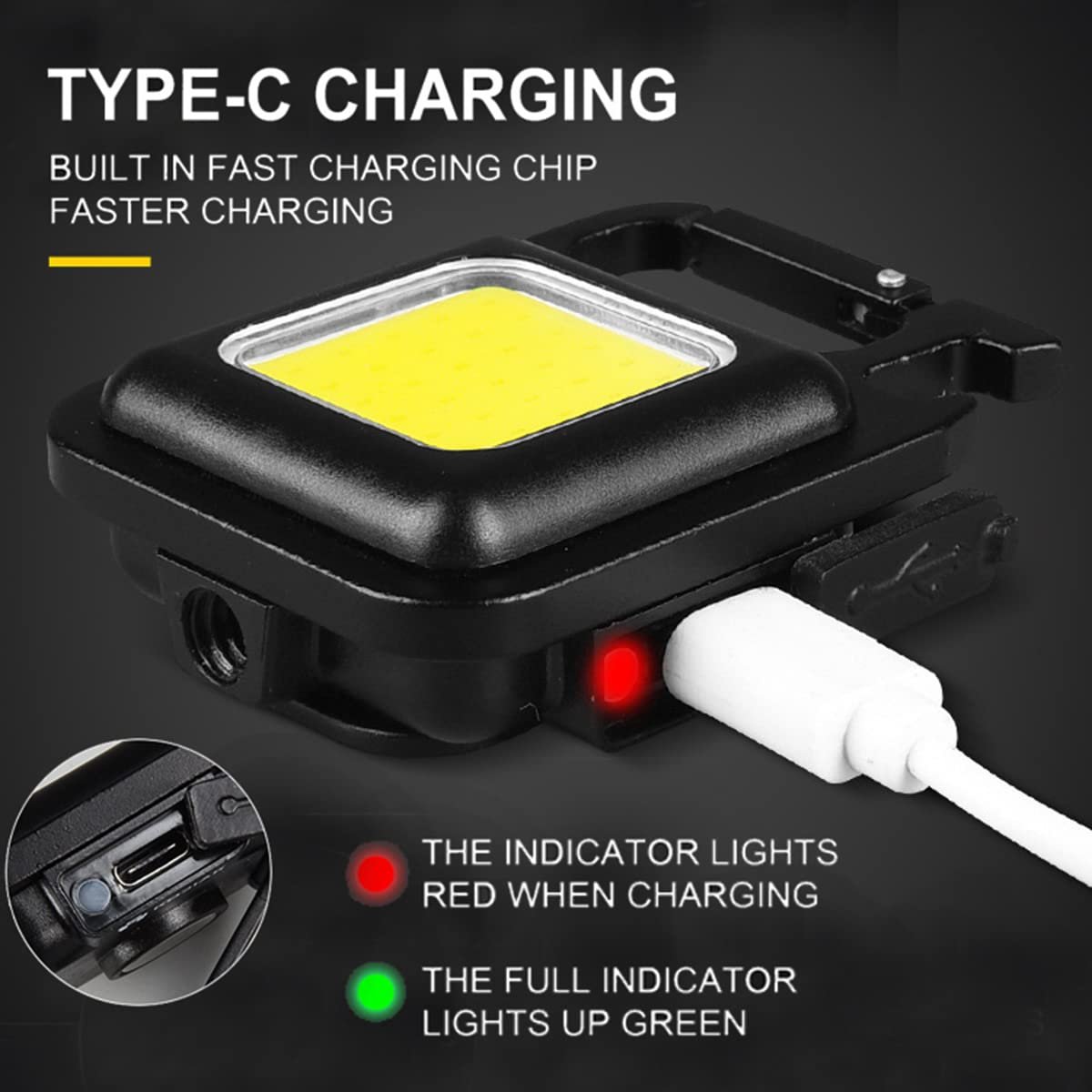 COB RECHARGEABLE KEYCHAIN LIGHT 5