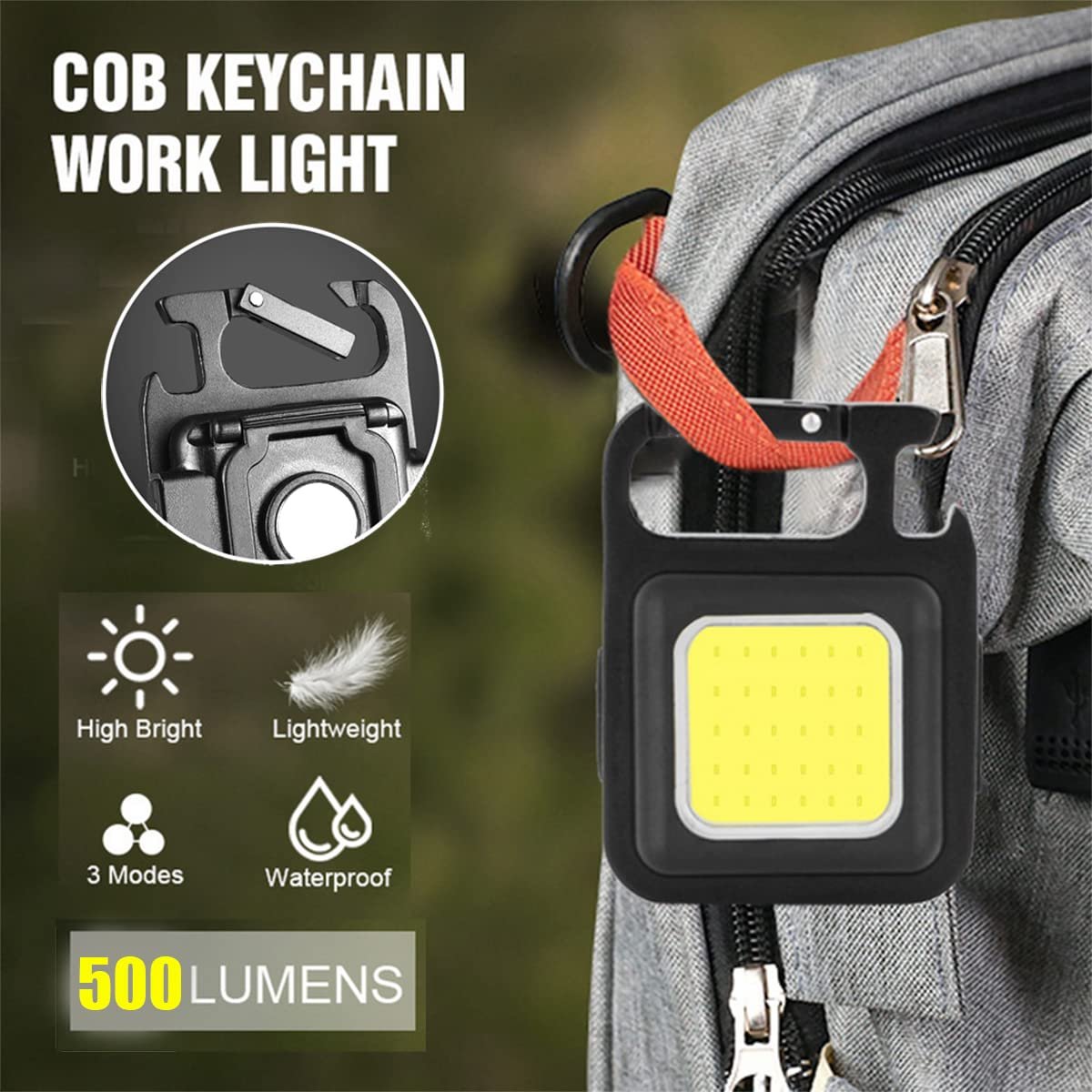COB RECHARGEABLE KEYCHAIN LIGHT 7