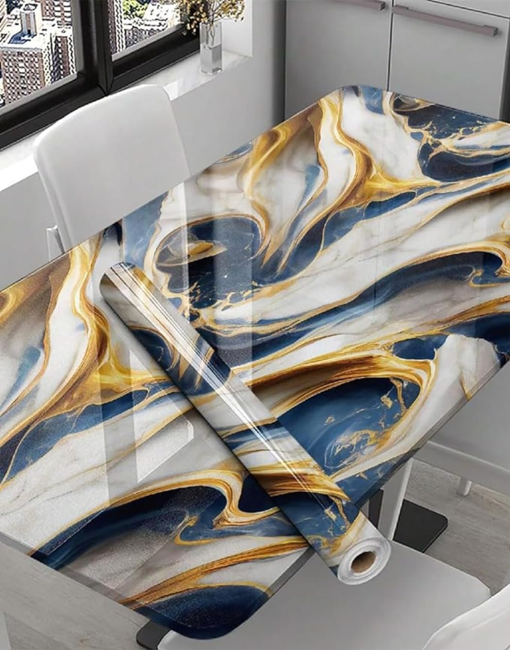DARK BLUE GOLD MARBEL FOIL (TA-053)