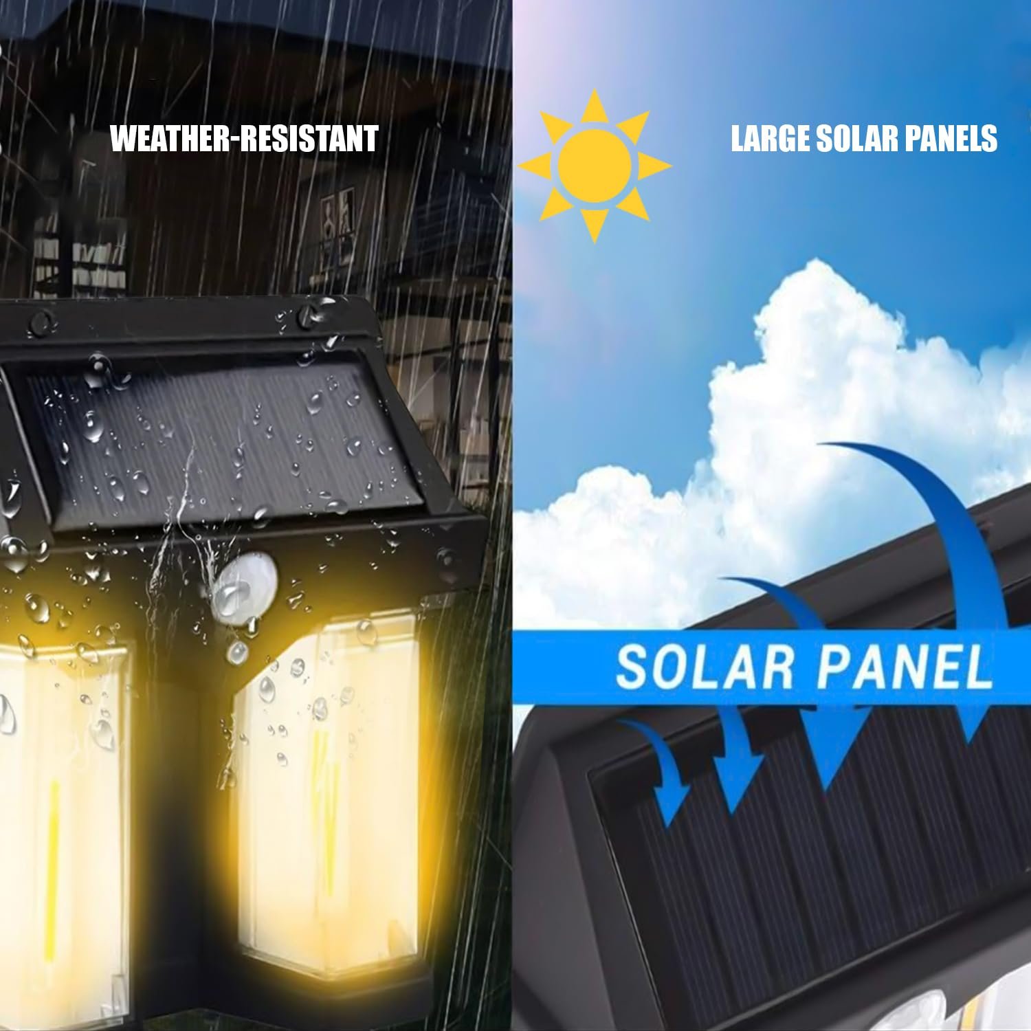 DUAL OUTDOOR SOLAR LIGHT WALL BULB 11