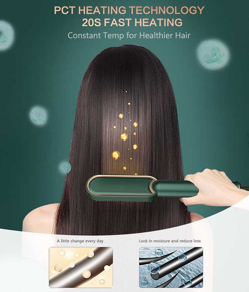 HAIR STRAIGHTNER COMB BRUSH 9