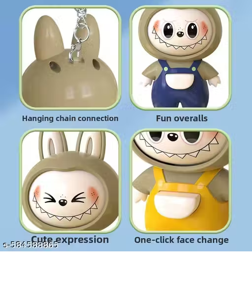 Labubu Face Changing Keychain 4