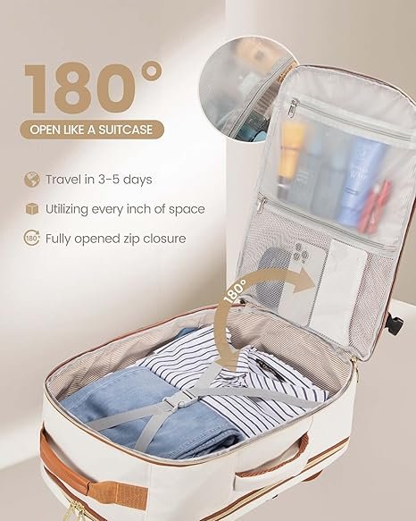 LARGE TRAVEL CARRY BAG  BEIGE BROWN 3