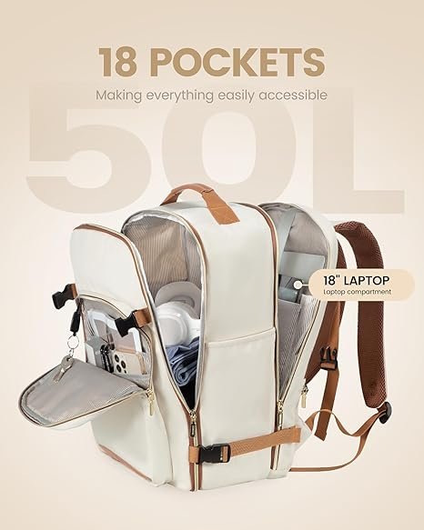 LARGE TRAVEL CARRY BAG  BEIGE BROWN 4