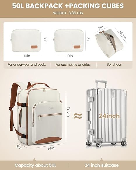 LARGE TRAVEL CARRY BAG  BEIGE BROWN 6