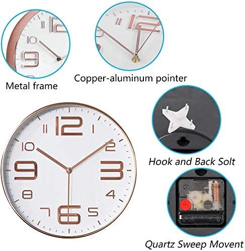 NEW WALL CLOCK ROSE GOLD 3