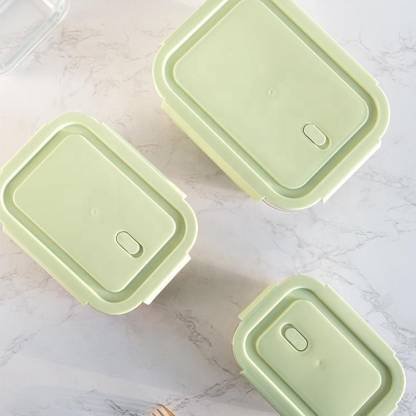 Rectangle Glass Lunch Box Set Of 3 3