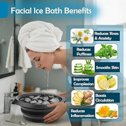 Silicone ice bowl face bath 4