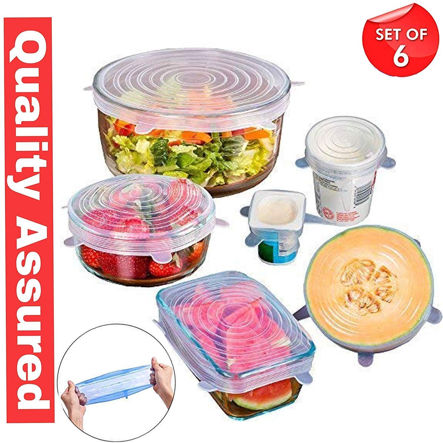 Silicone Lid Set  Of 6