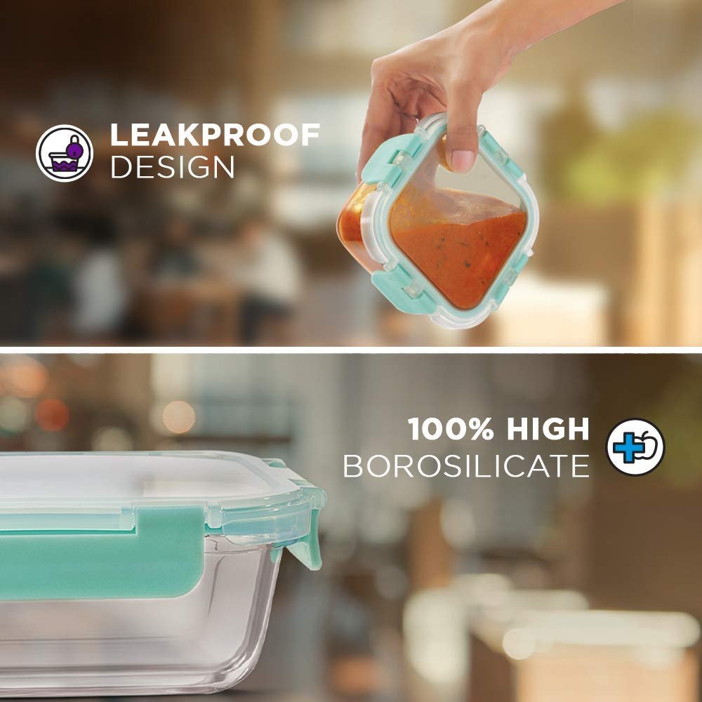 Square Lunch Box Food Storage Container  (3 PIS SET) 2