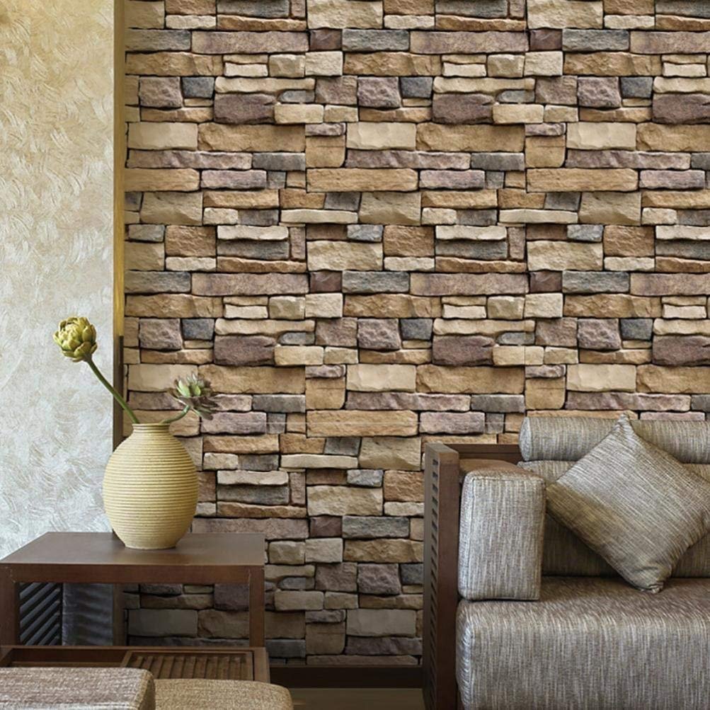 stone PVC SELF ADHESIVE WALLPAPER FOIL (45CM*3M) 3