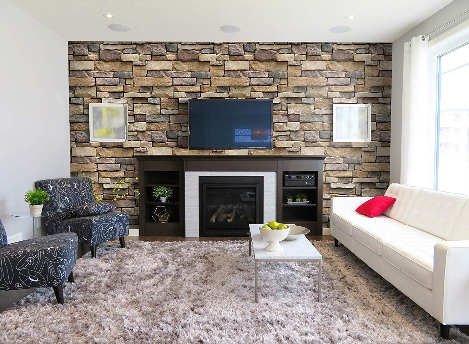 stone PVC SELF ADHESIVE WALLPAPER FOIL (45CM*3M) 9