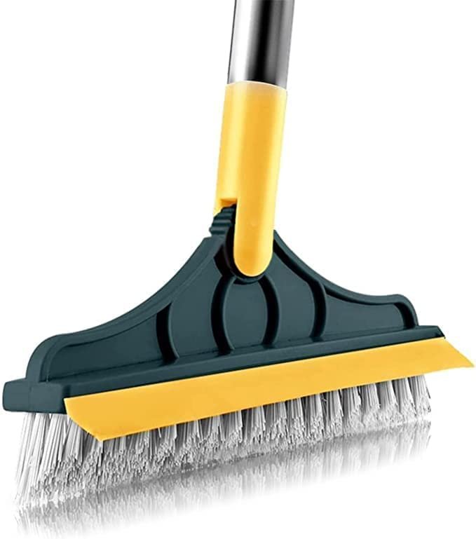 TILE CLEANING BRUSH WITH SCRAPER