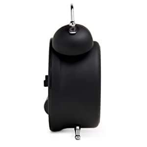 TWIN BELL ALARM CLOCK BLACK WHITE 5