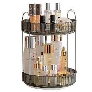 2 Layer 360 Rotating Makeup Organizer Box